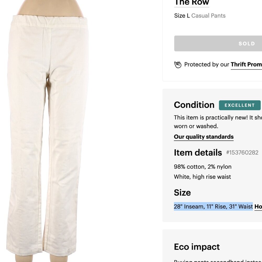 The row white pants - Picture 4 of 4